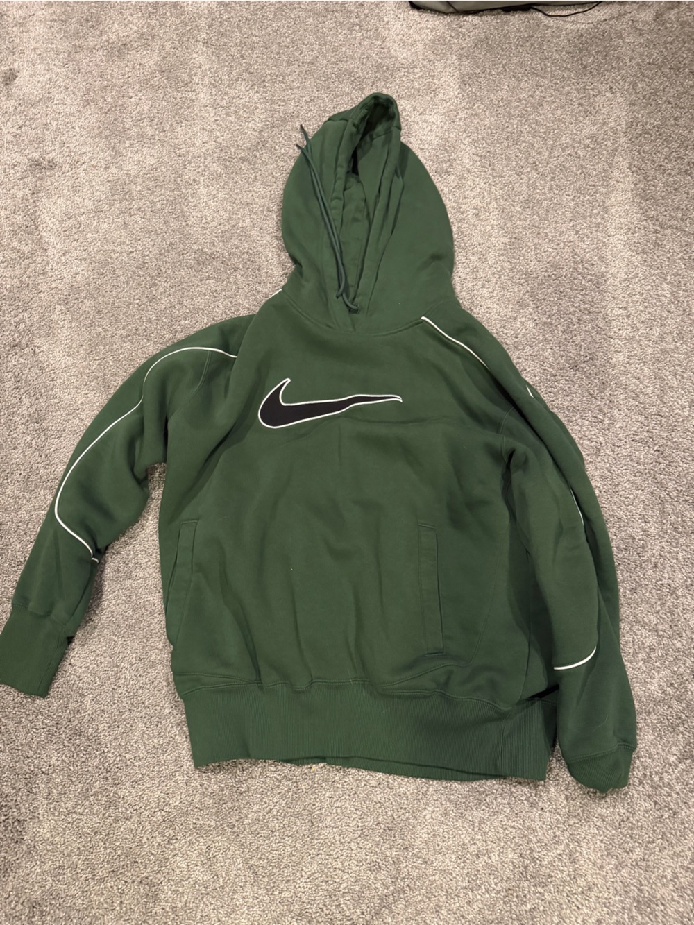 Nike Green men’s ' Hoodie with Black-White Swoosh